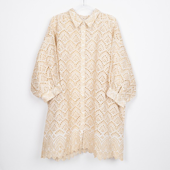 Sundress Florine Short Dress Ivory Gold Size M/L NEW - Picture 8 of 16